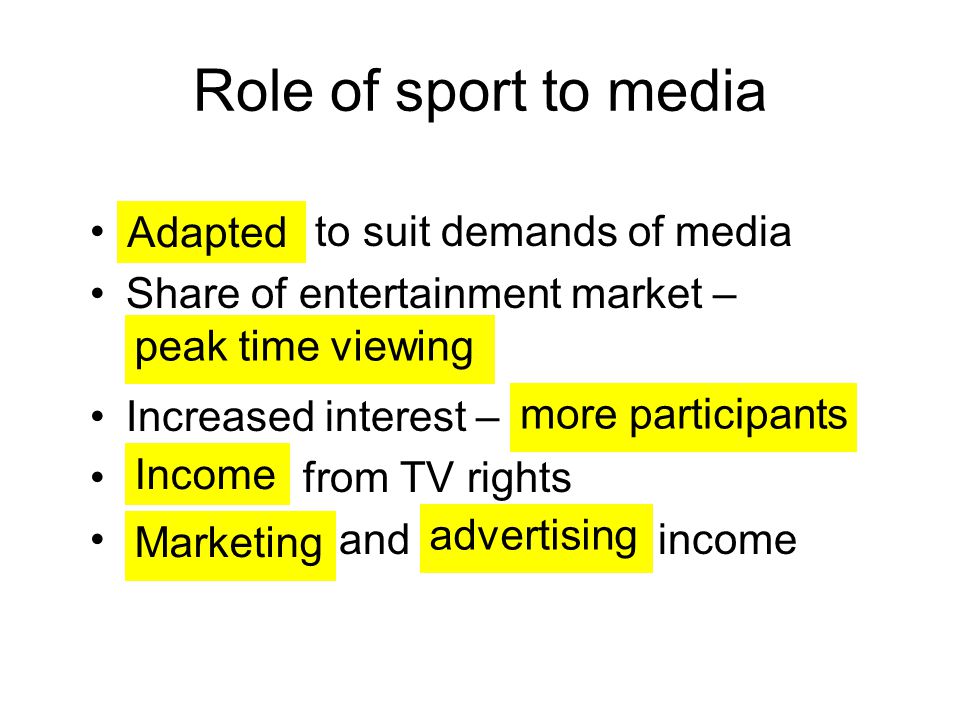 The influence of gender and media in participation of sports